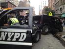 Hummer being towed away